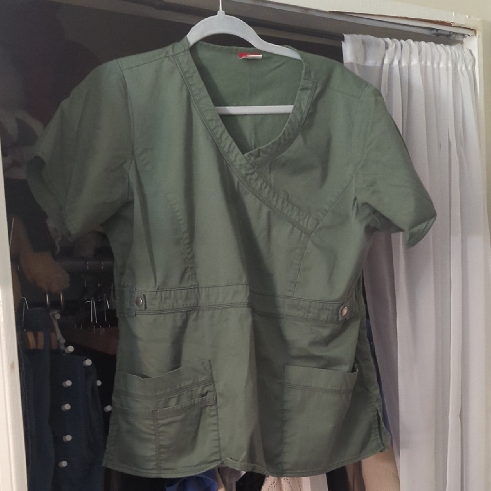 Dickies Olive Green Scrub Top